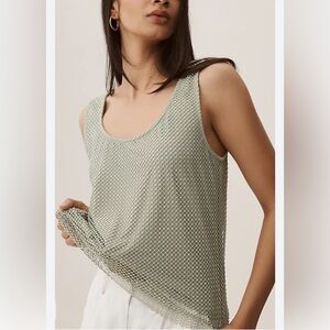 Sunday in Brooklyn Sage Mesh Tank Top size S